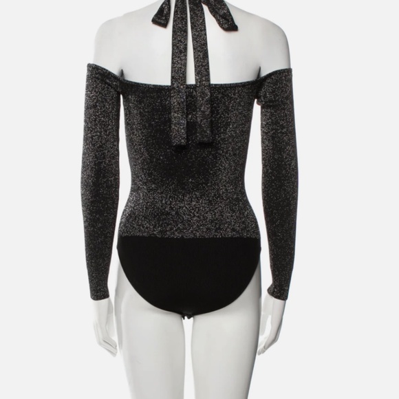 CUSHNIE Mock Neck Women's Sweater Size: XS Brand New Black Shimmer - Picture 3 of 3